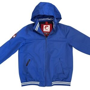 Canada Weather Gear Yachting Shell Jacket Mens XL Blue Boating Hooded Sailing